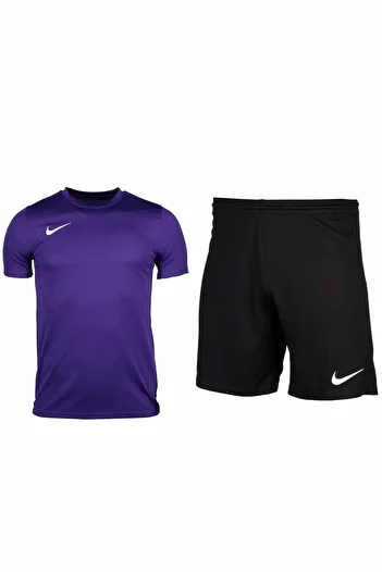 Nike Men's Shorts T-Shirt Suit Prk25 V-1 Dri Fit Fabric Daily Training Gym Suit