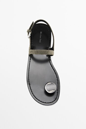 Massimo Dutti Metal burun parçalı sandalet