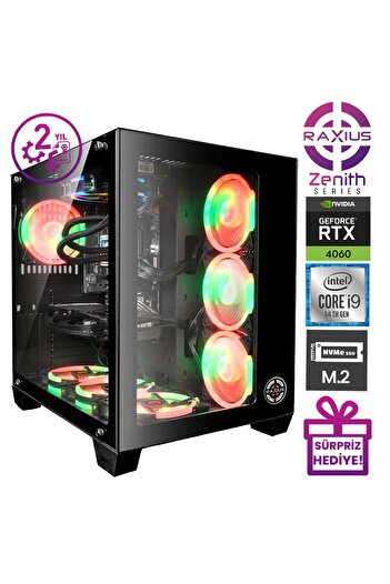 RaXius Zenith Z1 i9 4060-149KF003 i9-14900KF 16GB 2TBSSD RTX4060 FreeDOS Gaming Masaüstü Bilgisayar