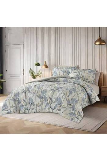 Canon 4-piece cotton printed double bed sheet, 260*240 cm, double/king size - Cannon Hana, 200 stitches with stitched filling