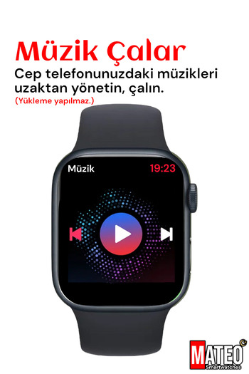 MATEO Akıllı saat Bluetooh Arama Bildirim ve Dokunmatik Bluetooth Kulaklık Ultra Pods max