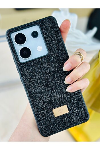 Go Aksesuar Redmi Note 13 Pro 5g Compatible Diamond Design Rhinestone Sparkling Bright Diamond Silicone Case