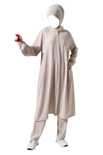 Çağrı Women's Hajj and Umrah Clothing Hijab Double Set