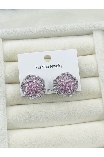 DS DİAMONDSHOP Earrings Zircon Stone Nail Model New Season Bykp- 202505905