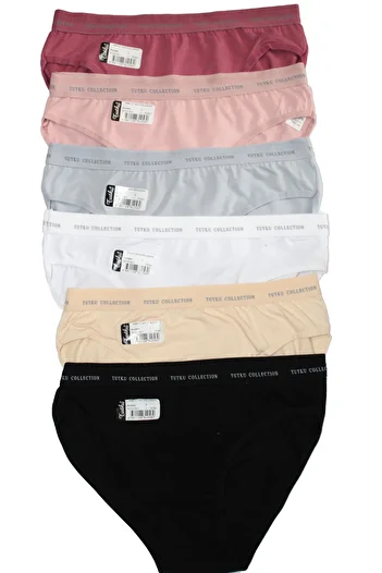 Tutkuavm 6 BUCĂȚI MARCA PASHION FEMEIE BUMBAC CUREA GROASĂ CHILOȚI COLORAT MĂRIMEA 5 SLIP MĂRIME STANDARD