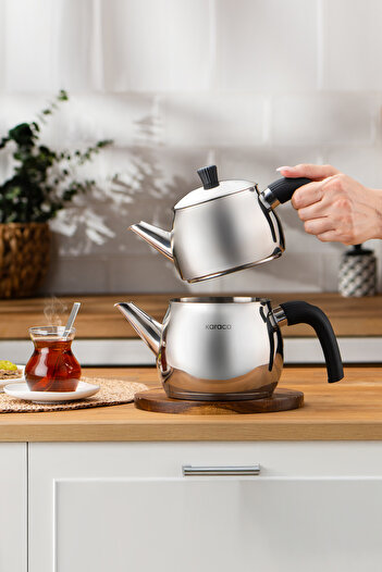Karaca Luka Mini Teapot Set with Induction Base