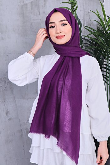 Golden Rose Solid Color Flamed Shawl