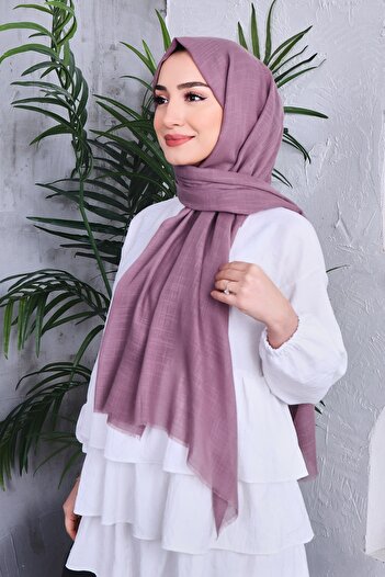 Golden Rose Solid Color Flamed Shawl