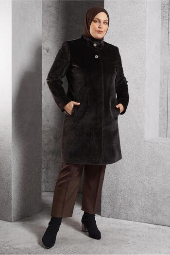 Alvina Plus Size Stone Coat 90557