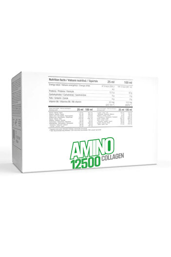 Pro Nutrition Hydrolyzed collagen 12500 mg per vial, Amino 12500 Orange 20 single doses