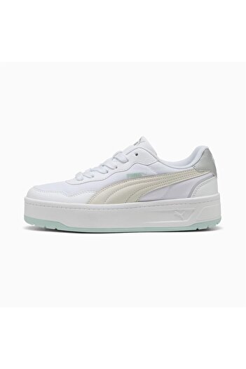 Puma Court Lally Skye Aqua Metal White Women's Sneaker / Sports Shoes - 401613 01