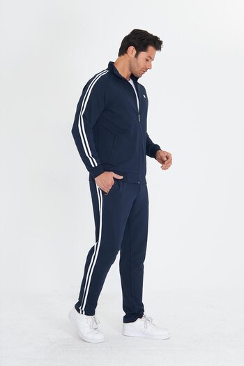 TRENDHİLL Ανδρικό Σετ Φούτερ από βαμβακερό Navy Blue 201550 -Λ