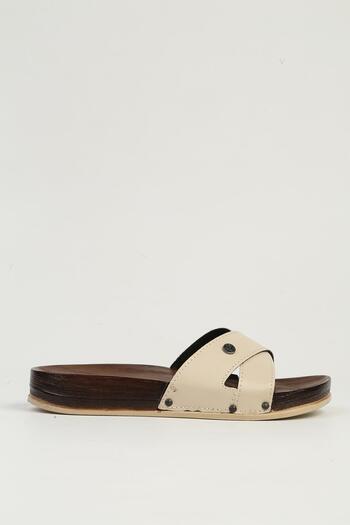 Pierre Cardin Cream Women's Slippers Pc-7425