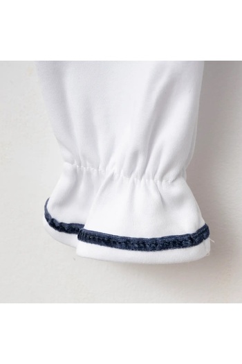 limebabies Navy Blue Piping Sailor 100% Cotton Jumpsuit Set