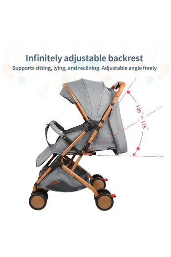 BabyCara Lightweight Travel Baby Stroller Compact Easy One-Hand Folding And Multi-Position Adjustable