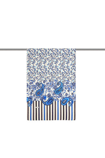 Bursa İpek Ecru Ivy Pattern Soft Shawl