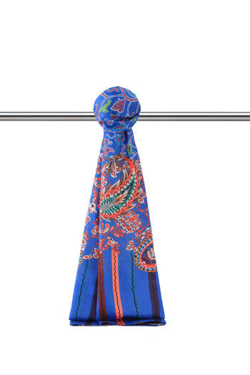 Bursa İpek Saks Ivy Pattern Soft Shawl