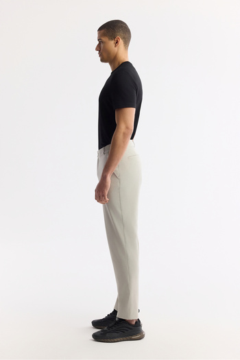 Avva Men's Slim Fit Stone Waist Elastic Bi-Stretch Technical Fabric Trousers A51Y3077