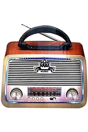 Generic DLC Bluetooth Radio Speaker, Brown/Black/Silver