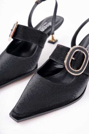 MUGGO Mari̇ana Buckle Detailed Women's Daily Classic Heeled Shoes