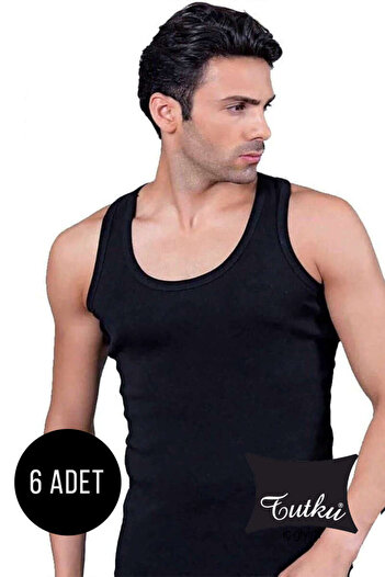 Tutku Men's 100% Cotton Undershirts 6 Pack