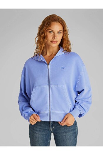 Calvin Klein BOLD WASHED CK APPLIQUE ZIP-THRU