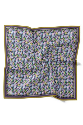 Levidor Geometric Zigzag Pattern Sparkling Crystal Scarf