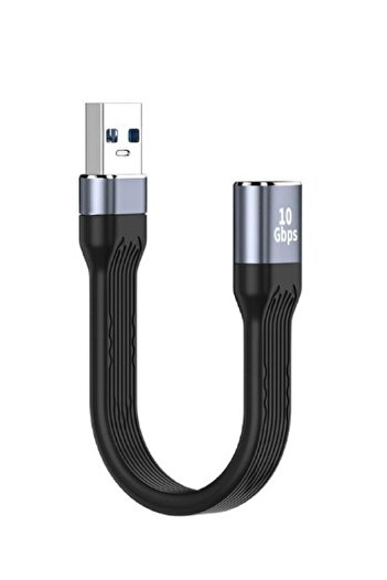 silabor USB To USB Dişi Kablo 10 GBPS USB Type Kablosu 100W Pd Hızlı Şarj Kablosu - Siyah C-112 10 Cm