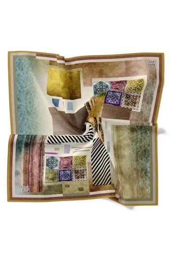 Levidor Geometric Ethnic Pattern Sparkling Crystal Scarf