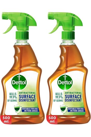 Dettol Anti-Bacterial Surface Disinfectant Spray, 500 Ml (Pack Of 2)