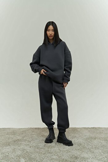 MAİ COLLECTİON Gambol Smoked Oversize Tracksuit Set