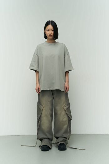 MAİ COLLECTİON Eat Sleep Smoke Oversize T-Shirt