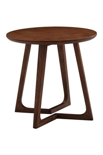 1st Small Wooden Coffee Table with Sturdy Frame and Polished Top 60x55cm - Brown