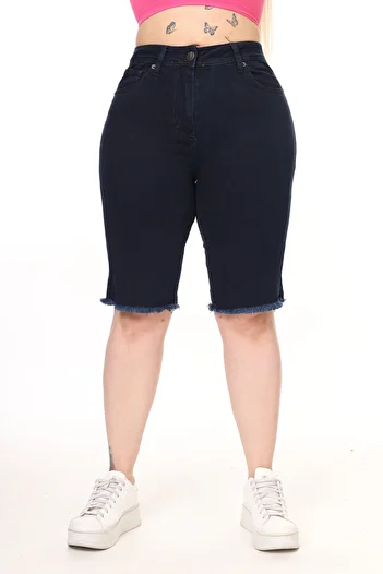 Era Lisa High Waist Lycra Bermuda Denim Shorts