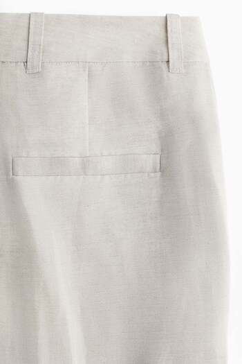 H&M Linen-blend tailored trousers