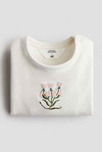 H&M Embroidery-motif sweatshirt