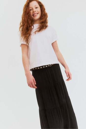 H&M Smocked tiered skirt