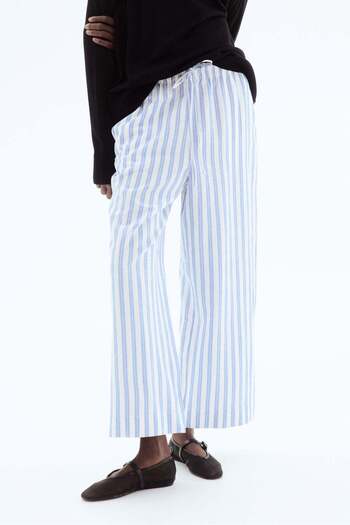 H&M Cropped linen-blend trousers