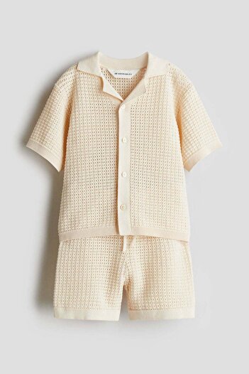 H&M 2-piece pointelle-knit cotton set
