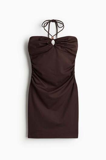H&M Ruched halterneck dress