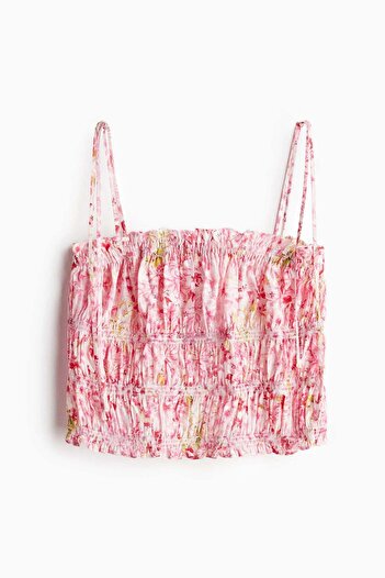 H&M Tie-strap smocked top