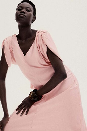 H&M Tie-back satin dress