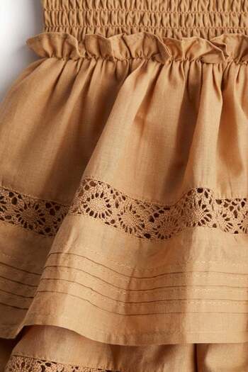 H&M Lace-inset tiered skirt