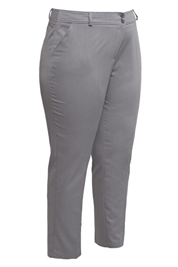 Alvina Plus Size Pipe Leg Trousers - 70723