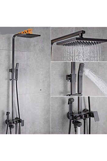 Smack 4-Function Shower Column Antique Black Smack 1736