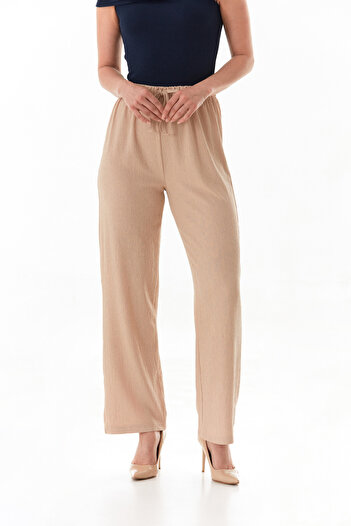 Fulla Moda Bürümcük Fabric Tie Waist Trousers