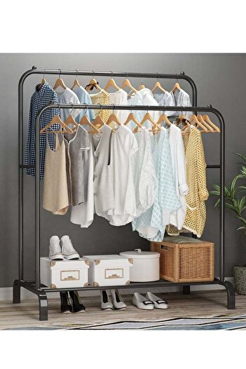 COOYA Clothes Storage Rack Floor Hanger Parallel Bars,110x54x150cm,Modern Style,for Home