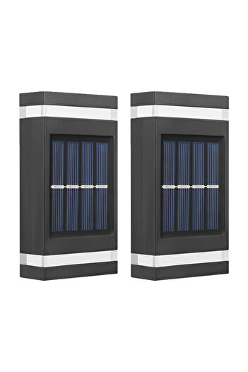NEXTLY Set 2 X Lampa Decorativa Cu Incarcare Solara , Pentru Perete/gard, Senzor De Lumina, 6