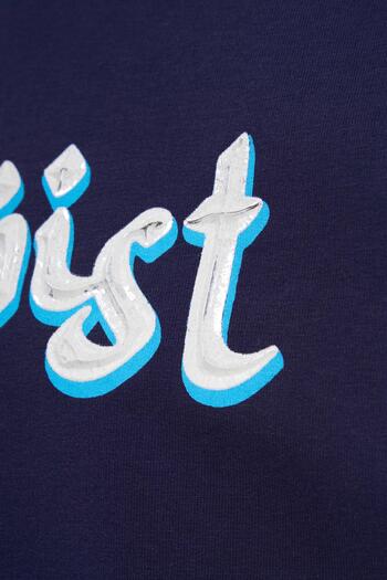 Machinist Ανδρικό μπλουζάκι Mud Technical Printed Oversize Navy Blue