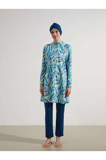 LC Waikiki Lcw Dream Women's Hijab Swimsuit Set with Stand Collar Pattern (S5)